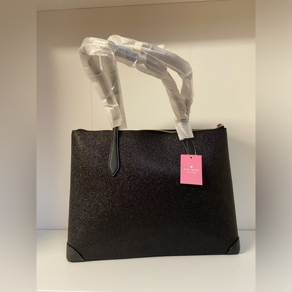NWT Kate Spade Black Glimmer tote bag - Picture 5 of 8